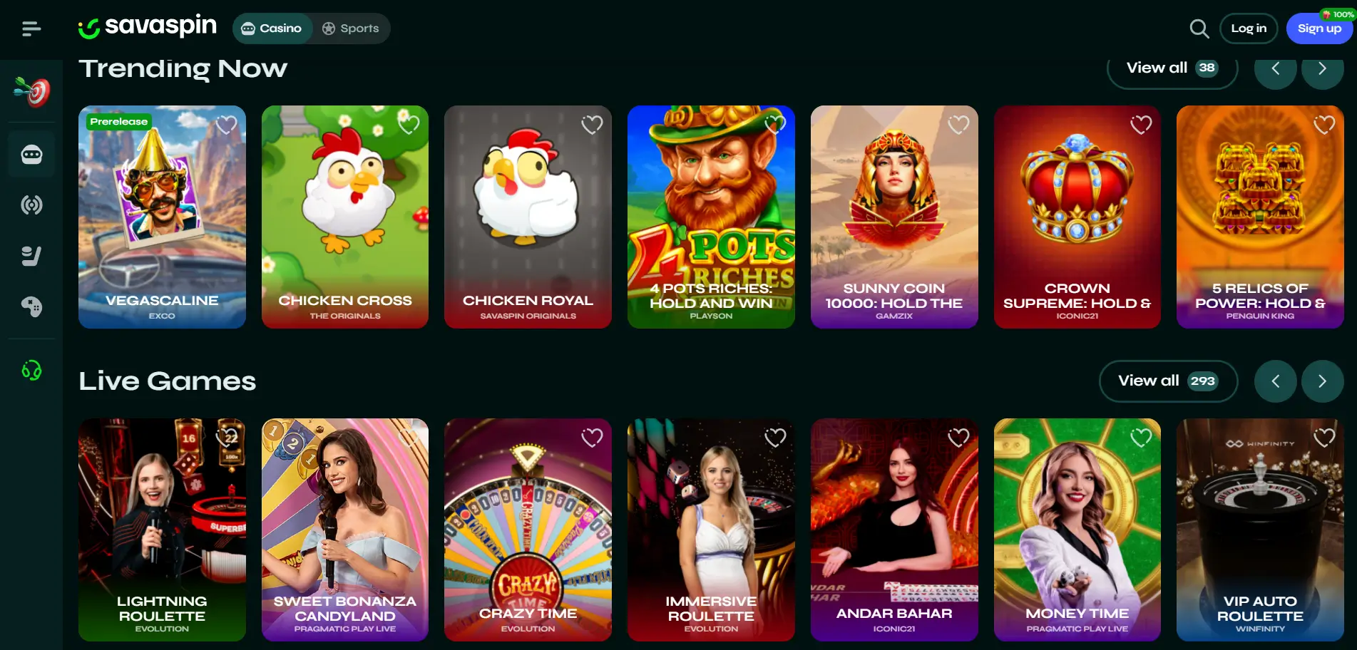 Savaspin Casino official site showing tournaments, bonuses, and cashback offers